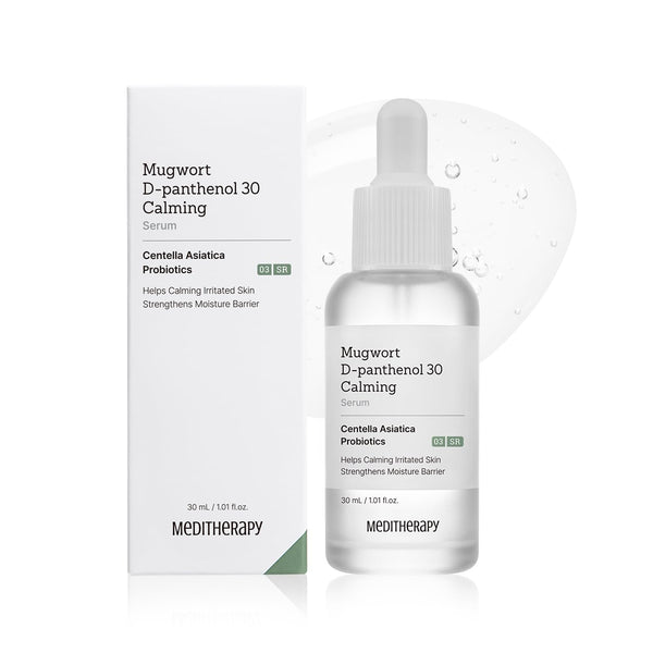 MEDITHERAPY Mugwort D-Panthenol 30 Calming Serum, High Concentration for Skin Barrier & Deep Calming, Pure Ingredients, Korean Skincare 1.01 fl.oz