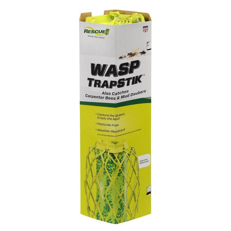 RESCUE! Wasp TrapStik — Traps Wasps, Mud Daubers & Carpenter Bees - 6 Traps