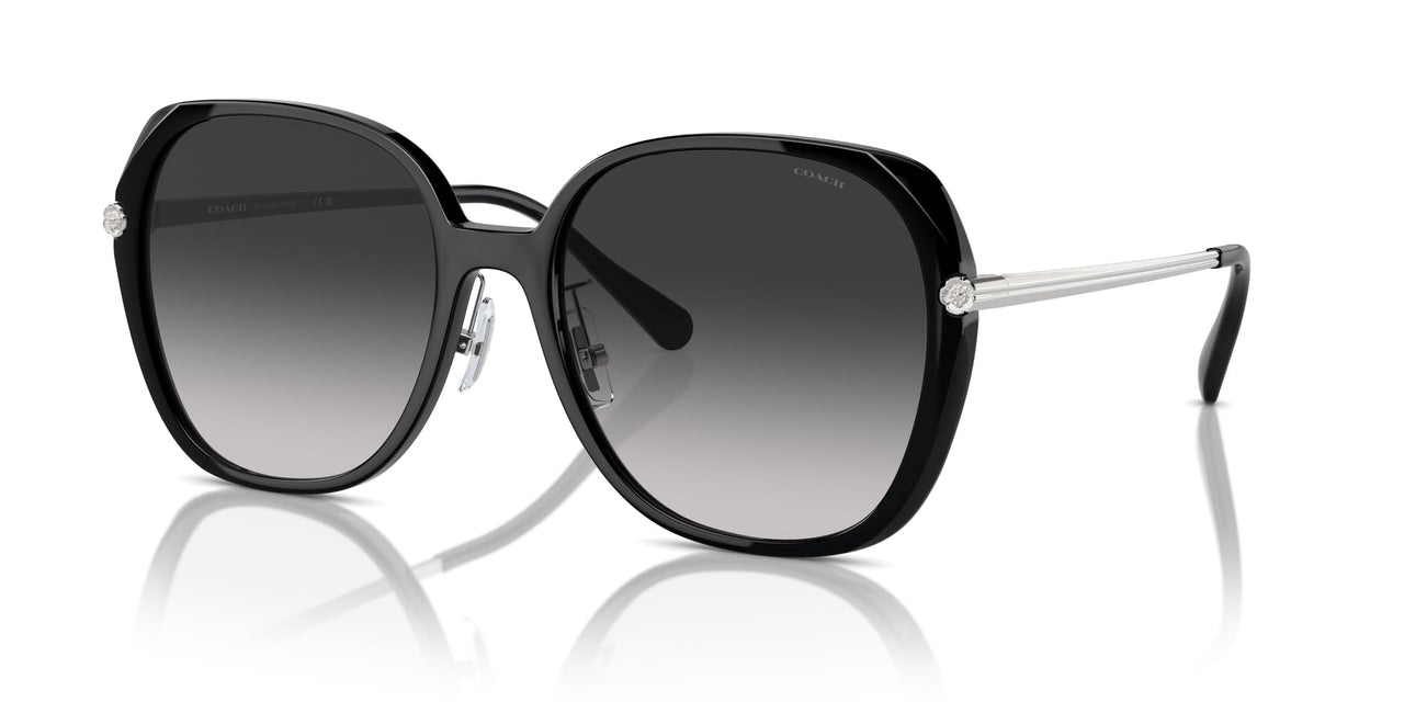 COACH HC8403D Sunglasses, Black/Grey Gradient, 59 mm