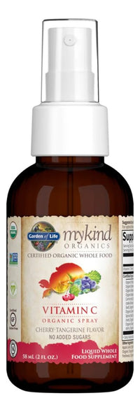 Thumbnail for Garden of Life Organics Vitamin C Spray for Kids and Adults - Cherry Tangerine, Vitamin C Supplement, Antioxidant for Immune Support and Skin Health, 2 fl oz Liquid Drops