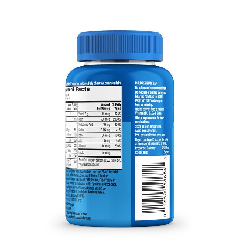 One A Day Mens Multivitamins Gummies – Multivitamin for Men with Vitamin D, Zinc, Folic Acid, Chewable Vitamin Gummies, Physical Energy Support 80 Count