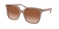 Thumbnail for Coach HC8381U Universal Fit Sunglasses, Transparent Brown/Grey/Brown Gradient, 54 mm