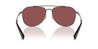 Thumbnail for COACH Men's HC7164 Aviator Sunglasses, Antique Gold/Dark Tortoise/Wine Solid, 59 mm