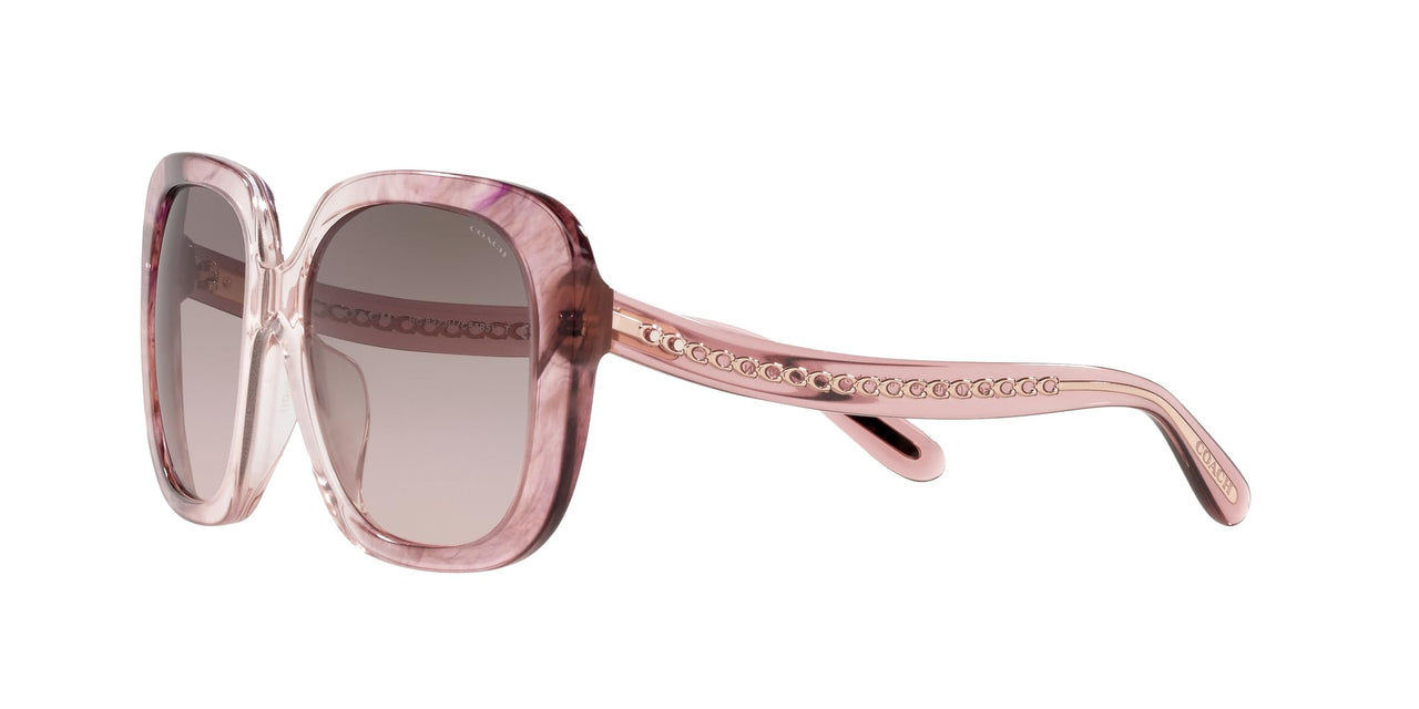 Coach Sunglasses HC 8323 U 5656U8 C6185 Transparent Pink Ombre B