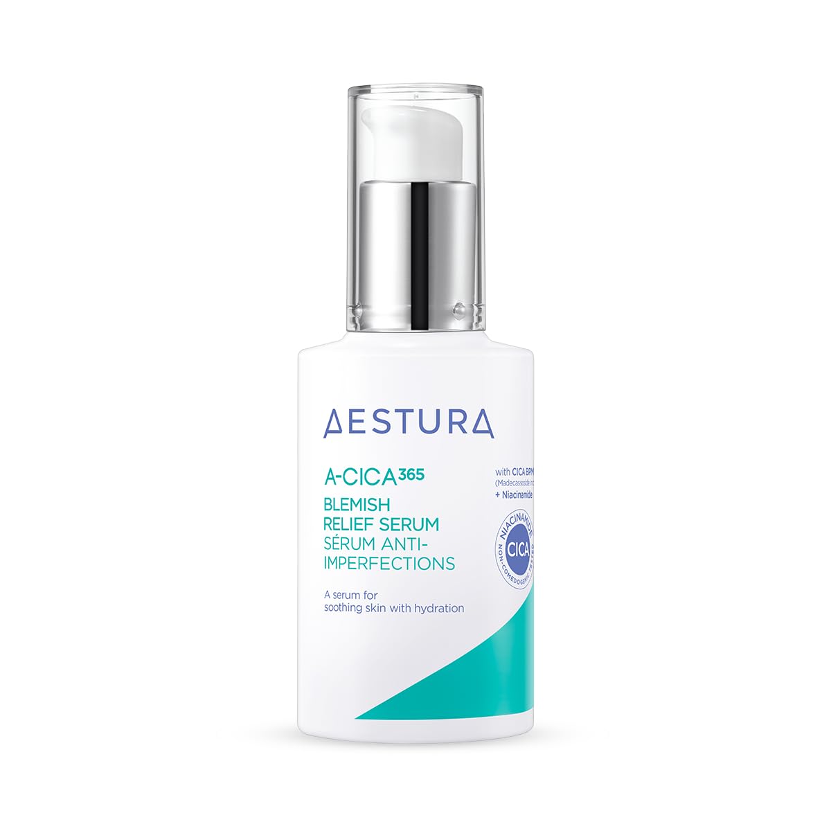 AESTURA A-CICA365 Blemish Calming FaceSerum, Niacinamide Serum for Dry and Sensitive Skin, Redness Relief, Acne, Minimize Blemishes, 1.35 Fl Oz (40ml)