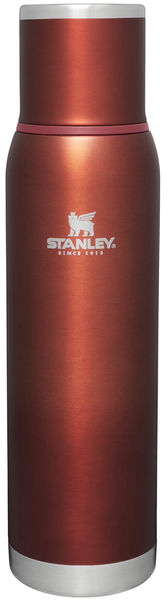 Stanley Adventure-To-Go Vacuum Bottle 1.4 qt | Wide Mouth with Leakproof Cup Lid | Keep Drinks Hot or Cold | Packable for Travel | Insulated Stainless Steel Thermal Bottle | BPA-Free | Clay Glow