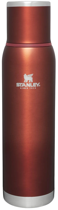 Thumbnail for Stanley Adventure-To-Go Vacuum Bottle 1.4 qt | Wide Mouth with Leakproof Cup Lid | Keep Drinks Hot or Cold | Packable for Travel | Insulated Stainless Steel Thermal Bottle | BPA-Free | Clay Glow