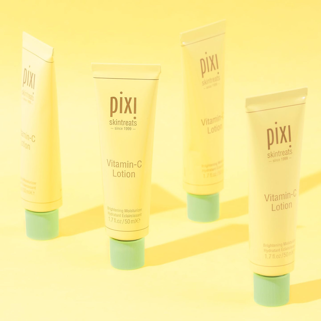 Pixi Beauty Vitamin-C Lotion 50ml | Brighten And Improve Skin Tone | Daily Moisturizer With Orange, Grapefruit, and Olive Oil | Rich Hydration | 1.7 Fl Oz