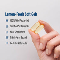Thumbnail for Nordic Naturals Arctic Cod Liver Oil, Lemon - 180 Soft Gels - 750 mg Total Omega-3s with EPA & DHA - Heart & Brain Health, Healthy Immunity, Overall Wellness - Non-GMO - 60 Servings