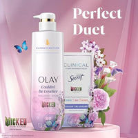 Thumbnail for Olay Body Wash for Women, Couldn't Be Lovelier Glinda's Edition, Intensely Hydrating & Renewing, Pro-Hyaluronic Acid Serum with Vitamin B3, For All Skin Types, Raspberry & Bubbles Scent, 20 fl oz