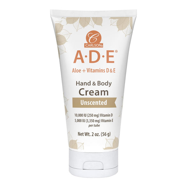 Carlson - ADE Hand and Body Cream, Avocado Oil, 20000 IU Vitamin D, 10000 IU Vitamin E, Unscented, 4 oz