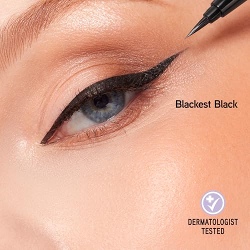 Physicians Formula Eye Booster, Lash-Enhancing 2-in-1 Eyeliner Serum, Dermatologist Approved, Hypoallergenic, Cruelty-Free & Vegan - Blackest Black