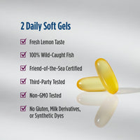 Thumbnail for Nordic Naturals Complete Omega Xtra, Lemon - 60 Soft Gels - 1360 mg Omega-3 + 76 mg GLA - Healthy Skin - Cognition - Non-GMO - 30 Servings
