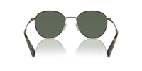 Thumbnail for COACH Men's HC7163 Round Sunglasses, Antique Gold/Tokyo Tortoise/Green Solid, 52 mm