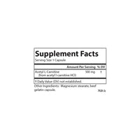 Thumbnail for Carlson Labs Acetyl L-Carnitine, 500mg, 60 Capsules