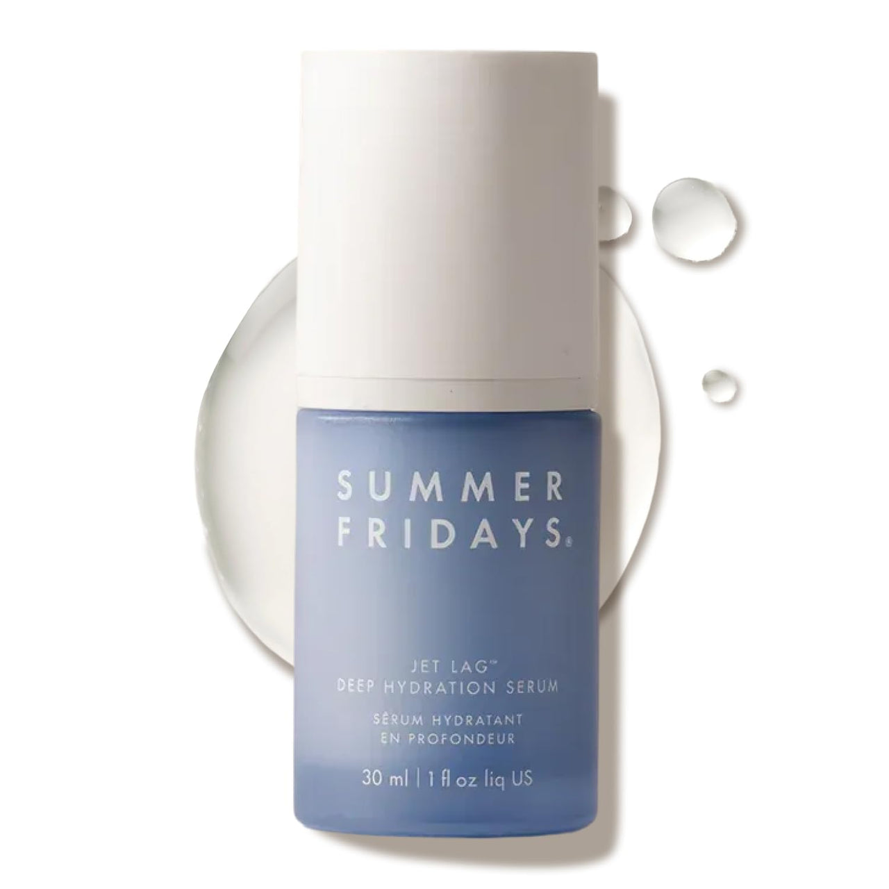 Summer Fridays Jet Lag Deep Hydration Serum - Hydrating Face Serum for Dry Skin with Glycerin & Squalane - Helps Soothe Skin, Improves Skin Barrier & the Appearance of Fine Lines & Wrinkles (1 Oz)