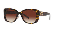Thumbnail for Coach Sunglasses HC 8352 512013 Cd472 Dark Tortoise Brown