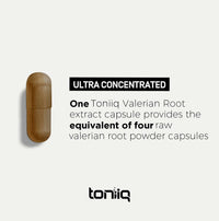 Thumbnail for Toniiq Valerian Root Capsules - Ultra High Potency 4:1 Extract - Highly Concentrated - Third-Party Lab Tested - 120 Capsules