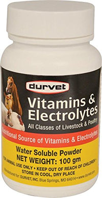 Thumbnail for Durvet 698468 Vitamins & Electrolytes for Livestock & Poultry 100G