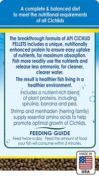 Thumbnail for API CICHLID PELLETS Floating Pellets Fish Food 4.2-Ounce Container