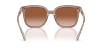 Thumbnail for Coach HC8381U Universal Fit Sunglasses, Transparent Brown/Grey/Brown Gradient, 54 mm