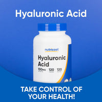 Thumbnail for Nutricost Hyaluronic Acid Capsules 100mg,120 Vegetarian Capsules - Gluten Free, Non-GMO