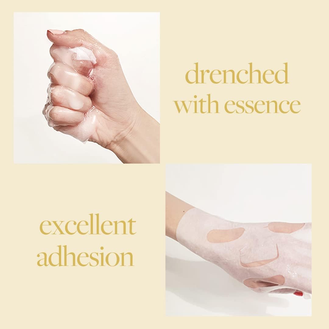 d'alba Piedmont Italian White Truffle Nourishing Mask 5pcs, Vegan Skincare, Nourishing Sheet Mask for Dry and Tired Skin, Deep Hydration Mask, Korean Skin Care