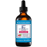 Thumbnail for The Vitamin Shoppe Liquid B12 Methylcobalamin 1000 MCG - Energy Production | Raspberry Flavor Drops | 2 oz | Fast Absorption