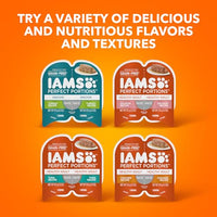 Thumbnail for IAMS Perfect Portions Sensitive Digestion & Skin Wet Cat Food Pate, Healthy Adult Grain Free Pate, Chicken Recipe, 2.6 oz. (24 Twin Packs)