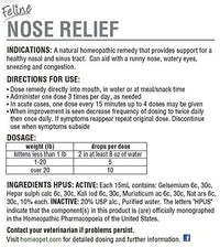 Thumbnail for HomeoPet Feline Nose Relief, Safe and Natural Nasal and Sinus Supplement for Cats, 15 Milliliters
