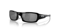 Thumbnail for Oakley Men's OO9238 Fives Squared Rectangular Sunglasses, Polished Black/Black Iridium Polarized, 54 mm
