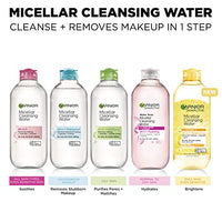Thumbnail for Garnier Micellar Water For Waterproof Makeup, Hydrating Facial Cleanser & Makeup Remover, Suitable for Sensitive Skin, Vegan, Cruelty Free, 13.5 Fl Oz (400mL), 1 Count