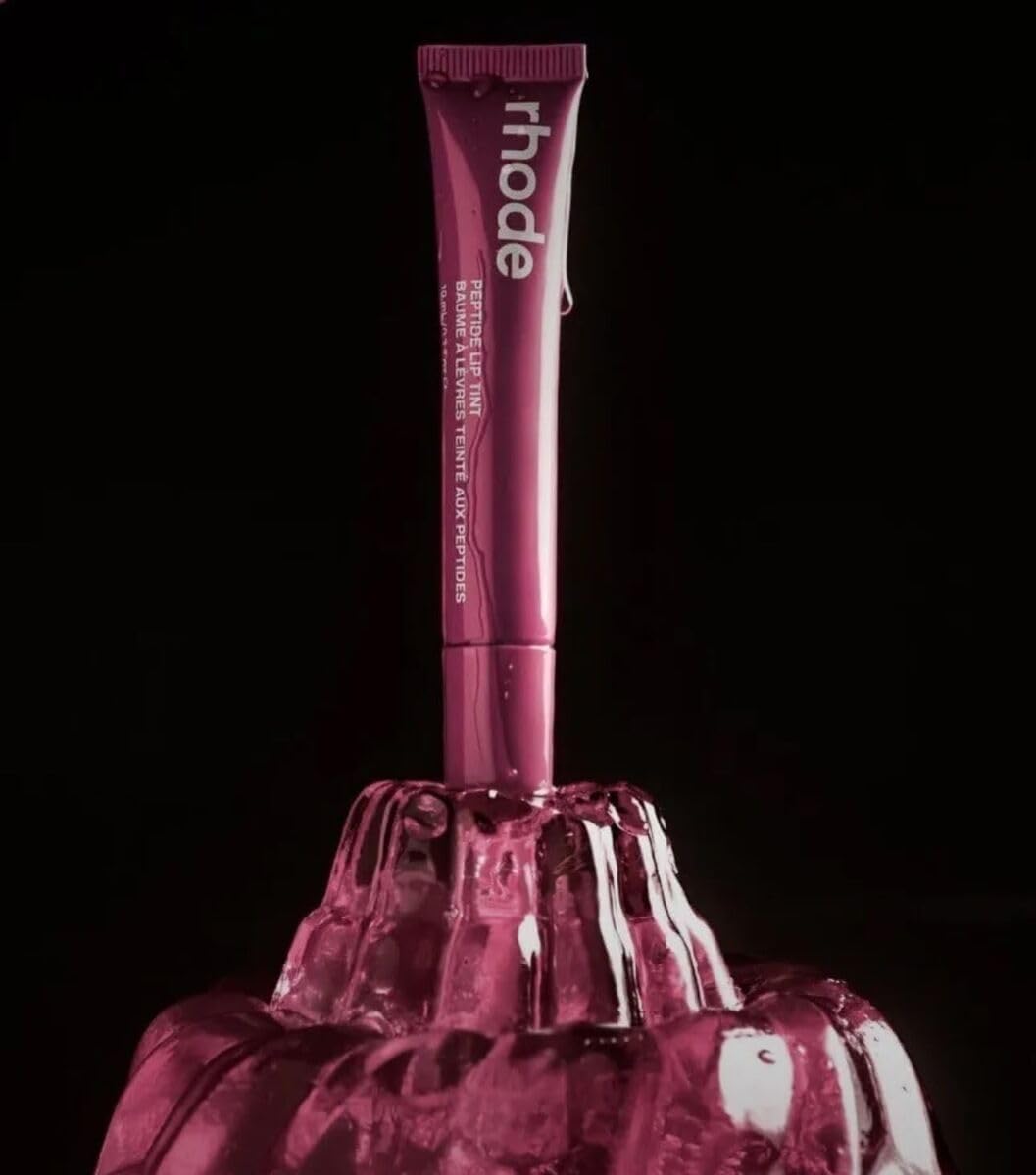 Rhode Peptide Lip Tint, Sheer Color and Hydrating Finish, 3 fl oz, 10ml (Raspberry Jelly)