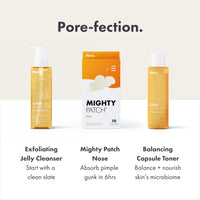 Thumbnail for Mighty Patch Nose Pimple Patches from Hero Cosmetics, Large Hydrocolloid Pore Strips, Dermatologist Approved, Overnight, Blackhead Remover Strip to Absorb Acne Nose Gunk from Face, 10 Count