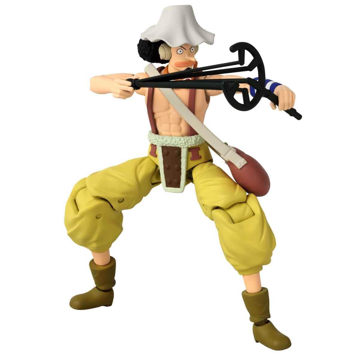 BANDAI Anime Heroes One Piece Figures Usopp Action Figure, 17cm Articulated Usopp Anime Figure with Extra Accessories, One Piece Action Figures Pirate Toys Range, Excellent Anime Gift, (37005)