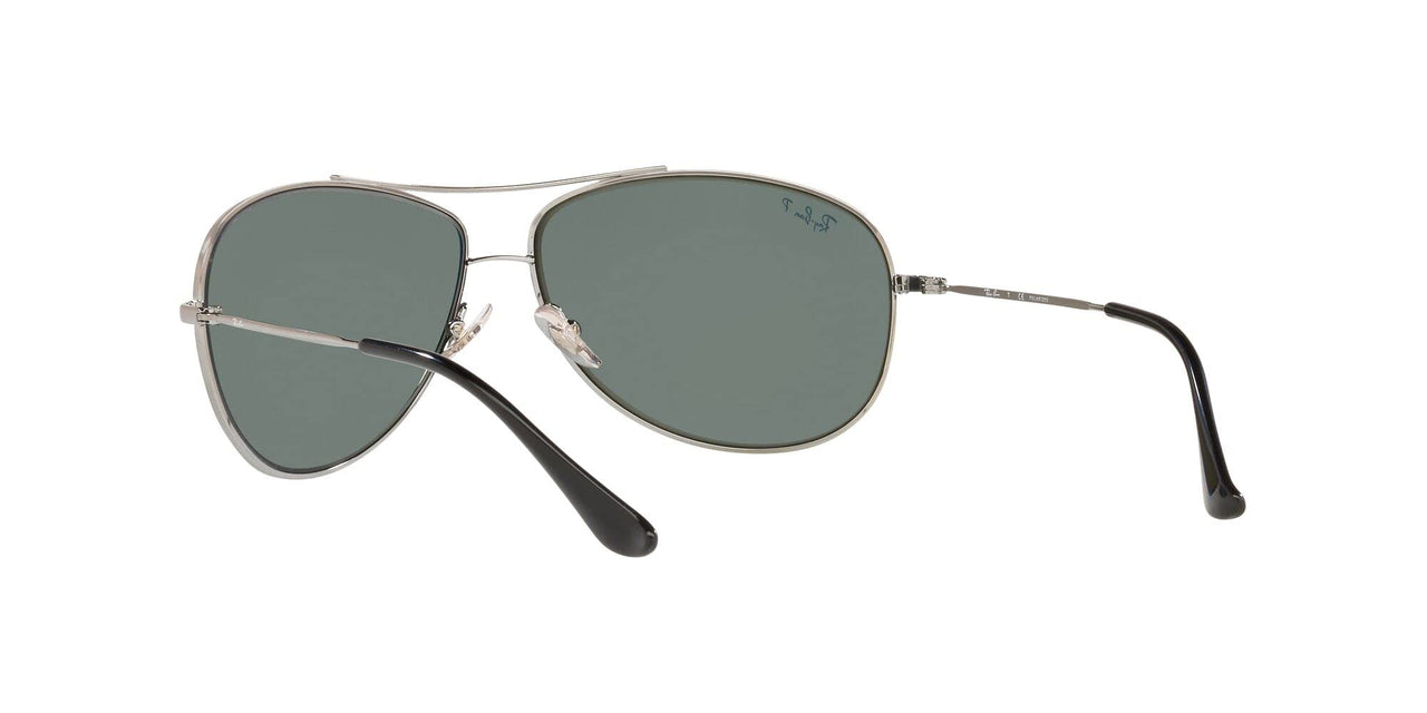 Ray-Ban RB3293 Metal Aviator Sunglasses, Gunmetal/Polarized Green, 63 mm