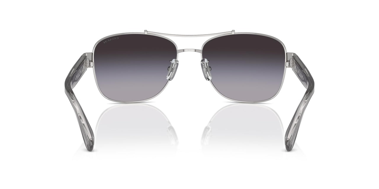 COACH Sunglasses HC 7161 90018G Shiny Silver/Grey Gradient Polyamide Standard