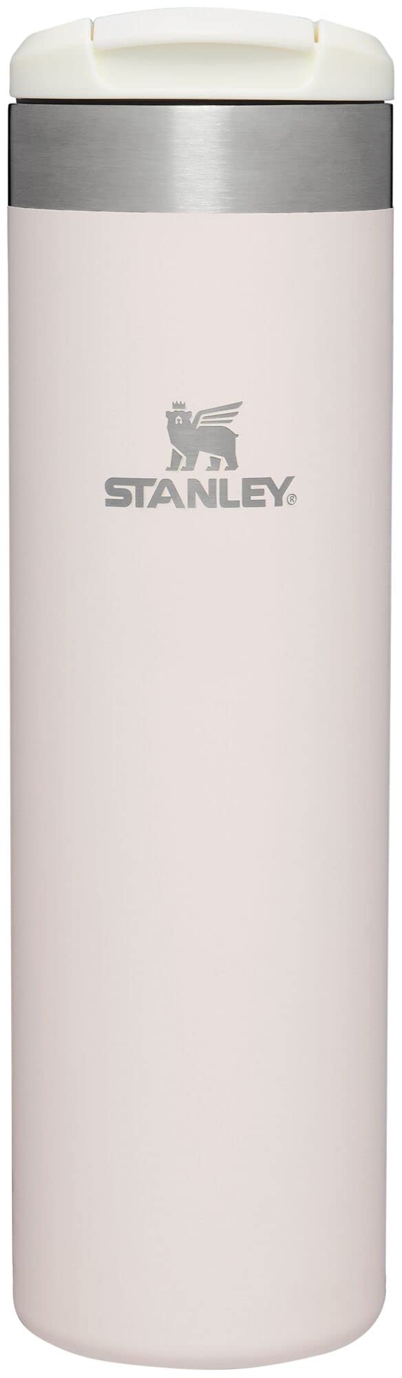Stanley AeroLight Transit Bottle 20 oz | Locking Drink Through Lid | Leak Resistant Water Bottle or Coffee Travel Mug | Lightweight Insulated Stainless Steel | BPA-Free | Rose Quartz Glimmer