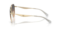 Thumbnail for COACH Women's HC7169 Aviator Sunglasses, Shiny Light Gold/Smokey Peach Gradient, 57 mm