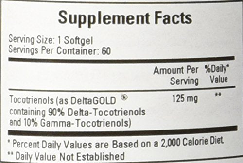 Ecological Formulas - Annatto Tocotrienols 125 mg 60 gels [Health and Beauty]