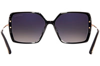 Thumbnail for Tom Ford JOANNA FT 1039 Shiny Black/Dark Grey Shaded 59/15/140 women Sunglasses