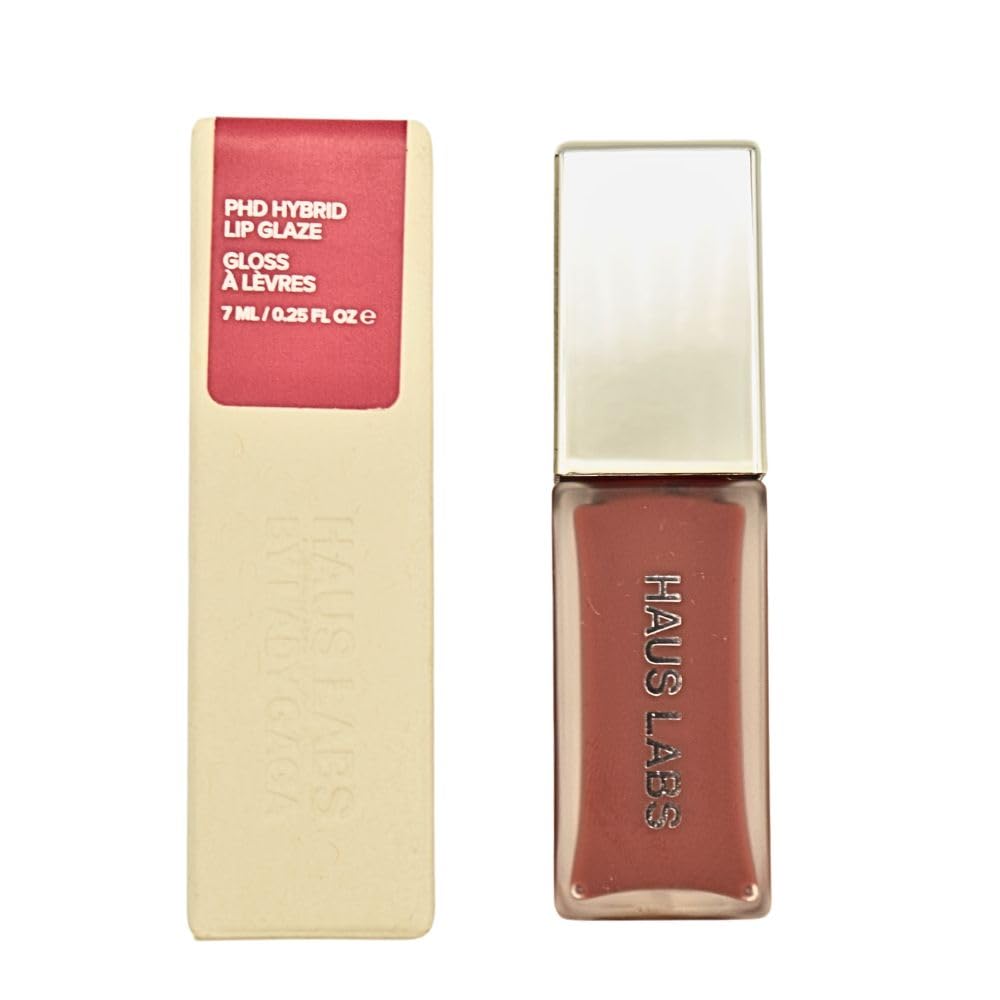 Haus Labs PhD Hybrid Lip Glaze Plumping Gloss - Persimmon - Reddish Brown