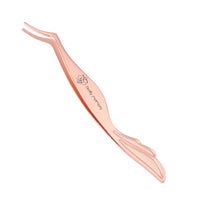Thumbnail for Pretty memory Eyelash Applicator Tool Stainless Steel Lash Tweezers Curved Eyelash Tweezers for Easy Lash Application and Removal, Rose Gold