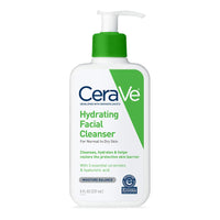 Thumbnail for CeraVe Hydrating Facial Cleanser, Moisturizing Face Wash For Dry Skin, Hyaluronic Acid + Ceramides + Glycerin, Hydrating Cleanser For Normal To Dry Skin, National Eczema Association Certified