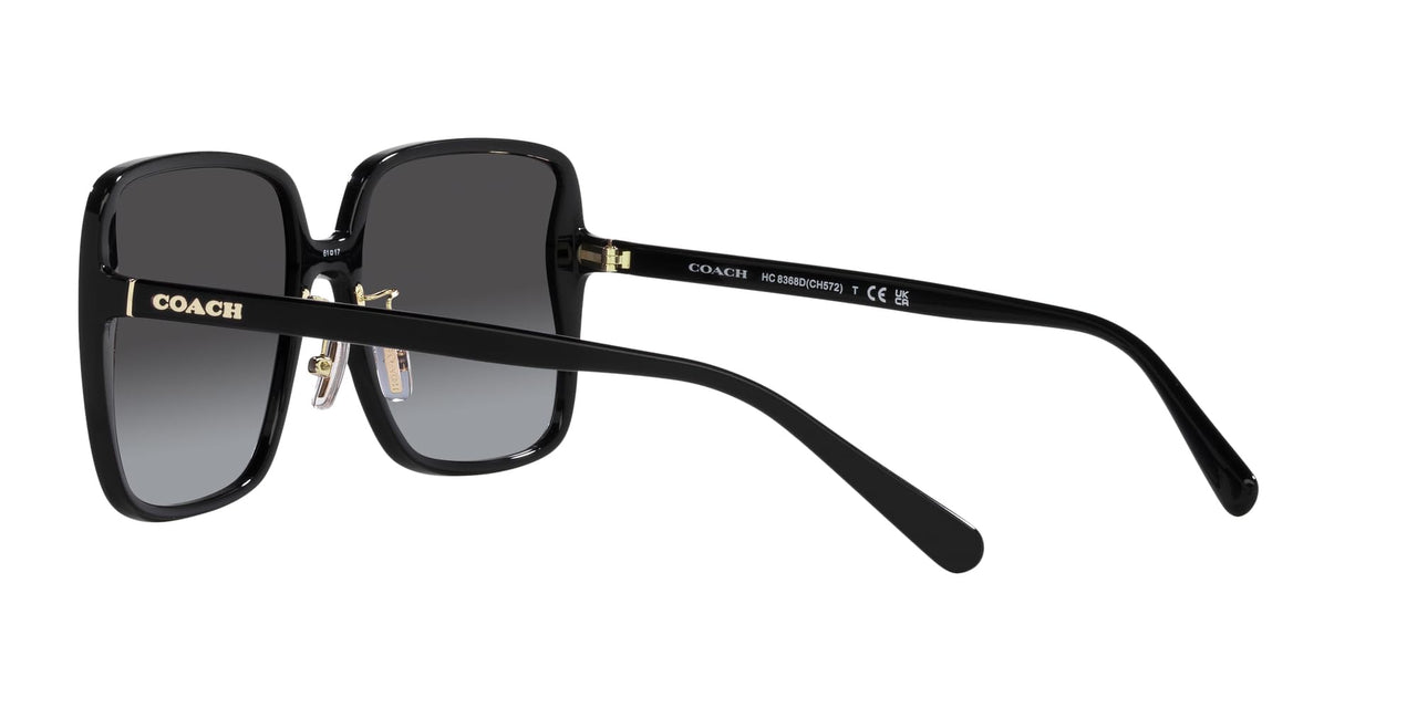 Coach Sunglasses HC 8368 D 50028G Ch572 Black Grey Gradient
