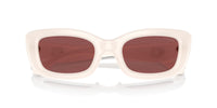 Thumbnail for COACH Women's HC8390U Sculpted C Hardware Universal Fit Rectangular Sunglasses, Milky Cloud/Wine Solid, 51 mm
