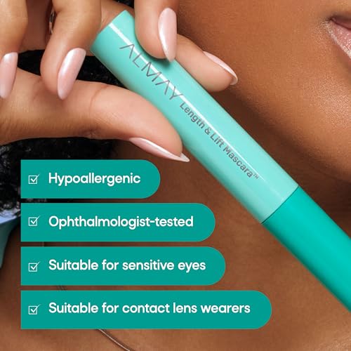 Almay Lengthening Mascara, Volume & Lift, Eye Makeup, Hypoallergenic and Fragrance Free (Packaging May Vary), 020 Black Brown, 0.24 fl oz