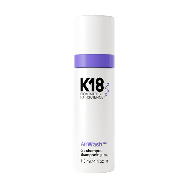 K18 AirWash™ Dry Shampoo, Non-Aerosol, Balances Scalp & Controls Excess Oil Production, 4 Fl Oz