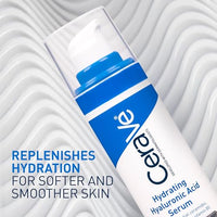 Thumbnail for Cerave Hyaluronic Acid Serum for Face with Vitamin B5 and Ceramides, Hydrating Face Serum for Dry Skin, Fragrance Free, 1 Ounce