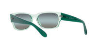 Thumbnail for Ray-Ban Unisex RB4388 Square Sunglasses, Transparent Green/Blue Polarized, 58 mm